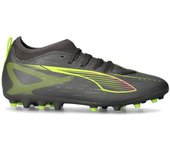 - Bota de fútbol Ultra 5 Match MG Niño, Unisex, Matte Aged Silver-Yellow Alert-Puma Aged Silv, 1.5 UK