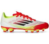 Adidas - Bota de fútbol F50 League MG Niño, Unisex, Ftwr White-Core Black-Solar Yellow, 4 UK