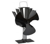 vidaXL Ventilador De Estufa Accionado Por Calor 3 Aspas Negro