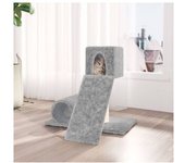 vidaXL Rascador Para Gatos Con Postes De Sisal Gris Claro 59 Cm