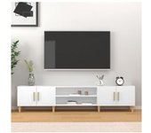vidaXL Mueble Para Tv Madera Contrachapada Blanco 180x31.5x40 Cm