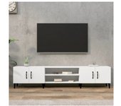 vidaXL Mueble Para Tv Madera Contrachapada Blanco 180x31.5x40 Cm