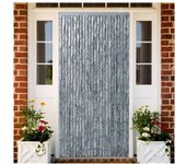 vidaXL Cortina Mosquitera De Chenilla Blanca Y Gris 90x220 Cm