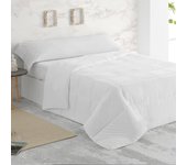 Vipalia Edredón Relleno Nórdico Rayas Liso Blanco 300 gr Cama 135/140 - 220 x 220 cm