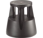 Twinco Taburete rodante de plástico irrompible, carga máx. 150 kg, altura con carga 410 mm, negro, a partir de 3 unid.
