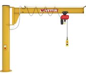 Vetter Grúa giratoria de columna ASSISTENT AS, con polipasto eléctrico de cadena HF, carga máx. 1000 kg, alcance 3 m, elevación rápida y de precisión