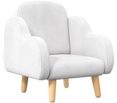 ZONEKIZ Sillón Infantil Nube Tacto Suave Sillón para Niños 1,5-5 Años 46x51x55 cm Blanco Confort y Estilo   Aosom España