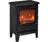 Homcom Chimenea Eléctrica Portátil de 900/1800W con Efecto de Llama Termostato Ajustable y Protección Sobrecalentamiento 39x26x54,8 cm   Aosom España