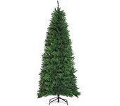 Homcom Árbol de Navidad Artificial grande estrecho Árbol con Soporte 210cm 865 Ramas Verde   Aosom España