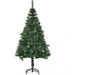 Homcom Árbol de Navidad Artificial 150 cm con 420 Ramas Adornos Piñas Decoración Navideña para Interiores Verde   Aosom España