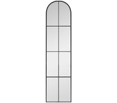 Homcom Espejo de Pared de Cuerpo Entero con Diseño Arqueado y Marco de Metal para Dormitorio o Recibidor 40x160 cm Negro
