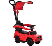 Homcom Coche Correpasillos para Niños de 1-3 Años con Licencia Mercedes G350 Capota Extraíble y Barandilla 85,5x40,5x95 cm Rojo