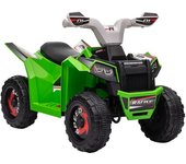 Homcom Quad Eléctrico para Niños de 18-36 Meses con Avance y Retroceso Velocidad de 2,5 km/h 70x41,5x48,5 cm Verde