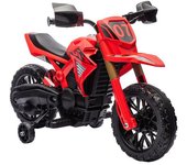 AIYAPLAY Moto Eléctrica para Niños de +3 Años Moto de Batería para Niños 6V con Ruedas de Entrenamiento y Bocina Carga 30 kg Rojo