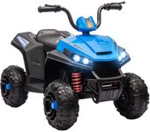AIYAPLAY Quad Eléctrico para Niños de +3 Años con Batería 12V Faros Música Avance y Retroceso Carga 30 kg Azul