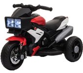 Homcom Moto Eléctrica Infantil con 3 Ruedas para +3 Años Triciclo Batería 6V con Luces Música Neumáticos Anchos Velocidad 3 km/h Rojo   Aosom España