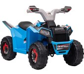 Homcom Quad Eléctrico para Niños de 18-36 Meses con Avance y Retroceso Velocidad de 2,5 km/h 70x41,5x48,5 cm Azul