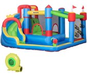 Outsunny Castillo Hinchable Infantil con Tobogán Grande para 3-8 Años con Cama de Salto Piscina 390x300x197cm Multicolor   Aosom España