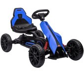 Homcom Go Kart a Pedales para Niños de 3-8 Años con Asiento Ajustable y Ruedas de EVA, 100x58x58.5 cm, Azul