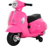 Homcom Moto Eléctrica Vespa para Niños de 18-36 Meses con Faro Bocina y 4 Ruedas Motocicleta Infantil con Licencia 66,5x38x52 cm Rosa   Aosom España