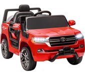 AIYAPLAY Coche Eléctrico para Niños de +3 Años Toyota LAND CRUISER con Batería 12V Mando a Distancia y Música MP3 Rojo