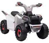 Homcom Quad eléctrico para niños vehículo con batería 6V con marcha adelante y atrás 70L x 41,5An x 48,5Al cm Blanco
