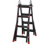 Homcom Escalera Telescópica de Aluminio 4 m Escalera Extensible Plegable con 8 Peldaños Ajustables y 2 Formas Carga 150 kg   Aosom España