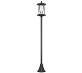 Outsunny Farola con Luz Solar de Exterior con Panel Solar Encendido y Apagado Automático  IP44 17x17x127 cm Negro
