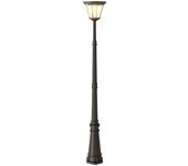 Outsunny Farola Solar Exterior con Panel Solar Encendido y Apagado Automático Sensor de Movimiento IP44 26x24x220 cm Negro