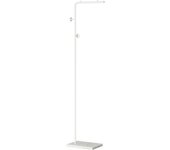 Homcom Perchero Recibidor Perchero de Pie con Base de Mármol Barra y 2 Ganchos de Metal para Dormitorio Pasillo 35x25x170 cm Blanco   Aosom España