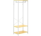 Homcom Perchero con Zapatero Perchero Entrada Recibidor con Riel Colgante y 2 Estantes de Almacenamiento 60x40x167,5 cm Natural   Aosom España