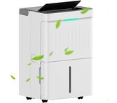 Homcom Deshumidificador 35L/día Depósito de Agua 5,5L Pantalla LED Temporizador 24 H Bloqueo Infantil hasta 40-100㎡ Blanco