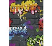 Graffiti Wallpaper Negro Rasch 237801
