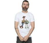 Absolute Cult Disney hombres juguete Story Buzz y Woody camiseta de pie Negro X-Large
