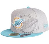 New era 59Fifty gorra - delfines de Miami NFL PROYECCIÓN gris 7 1/2 - (59,6cm)