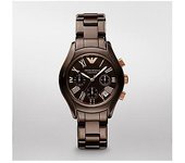 Emporio Armani Ar1447 Brown ceramica cuarzo señoras último reloj Marrón One Size