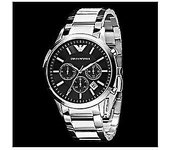Nuevo Armani Ar2434 caballeros Classic cronógrafo reloj plata One Size