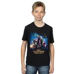 Absolute Cult Marvel Studios Boys guardianes de la galaxia cartel camiseta Negro 5-6 Years