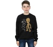 Absolute Cult Marvel los niños guardianes de la galaxia soy Groot garabatos sudadera Negro 7-8 Years