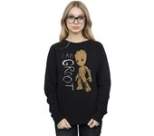 Absolute Cult Guardianes de las mujeres de Marvel de la galaxia soy Groot garabatos sudadera Negro Medium