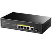 Switch Cudy Gigabit 5 Puertos RJ-45, 1 SFP, PoE+ 120W, Montaje Rack, Metal, Sin Ventilador
