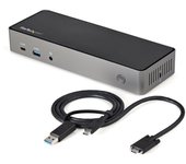 StarTech Docking Station Híbrida Universal para Tres Monitores DisplayPort y HDMI 4K de 60Hz 85W