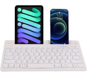 Klack Teclado Multidispositivo Recargable Bluetooth de 2 Canales en Español (Incluye Ñ) Blanco