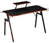 Homcom Mesa Gaming con Soporte de Monitor Portavasos y Gancho para Auriculares