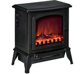 Homcom Chimenea Eléctrica con Llama Simulada y Termostato Ajustable 1000/2000W