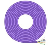 Aisens Cable de Red RJ45 LSZH Cat 6 UTP Rígido AWG23 CCA (Aleación) Violeta 100m