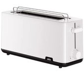Tostador Braun HT1110WH 2 rebanadas 1030W Blanco ranura 25cm control giratorio