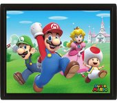 Póster lenticular Pyramid Super Mario 3D enmarcado 23,5x28,5 cm licencia oficial
