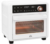Homcom Horno Eléctrico Multifunción De Sobremesa 13l 1200w 33,5x32x32,5cm Blanco