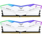 Team Group T-Force Delta RGB DDR5 Blanca 6400MHz 32GB 2x16GB CL32 Dual AMD EXPO e Intel XMP Blanco